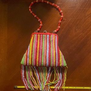 NWOT La Regale beaded fringe bag